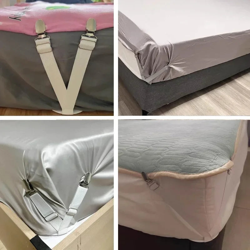 Adjustable Bed Sheet Clips (Set of 4)