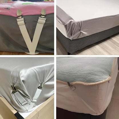 Adjustable Bed Sheet Clips (Set of 4)