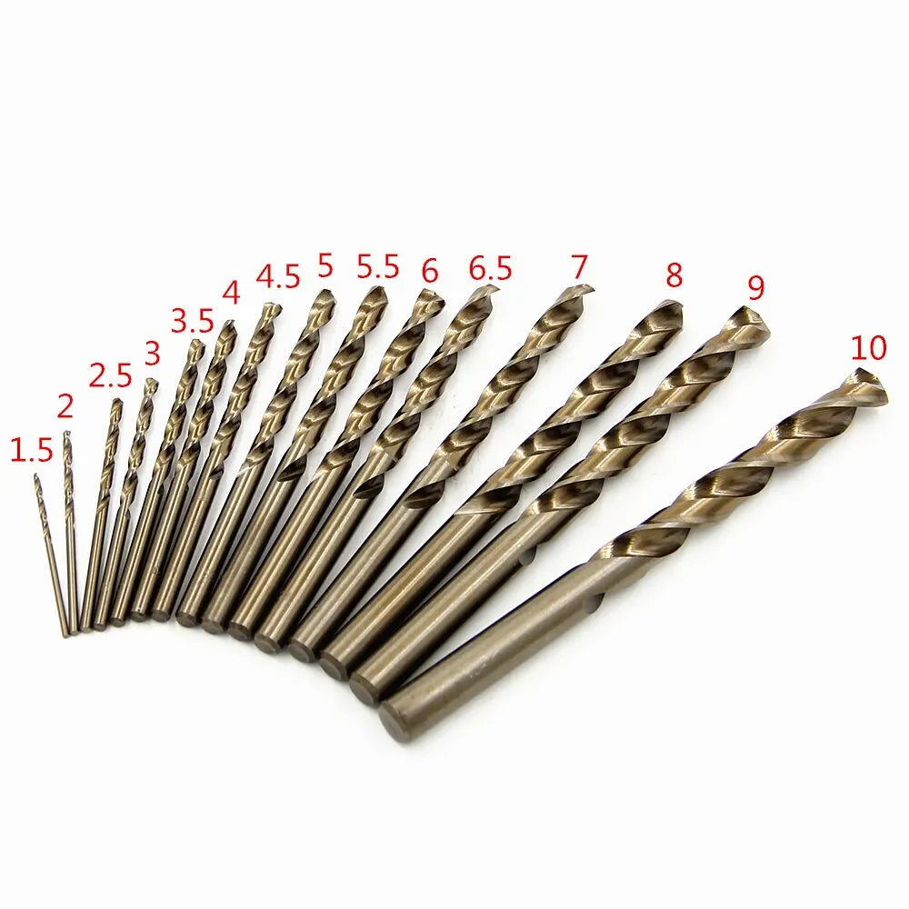 15-Piece Cobalt Twist Drill Set