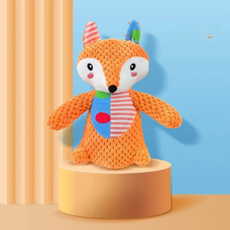 Plush Patchwork Animal Dog Toy