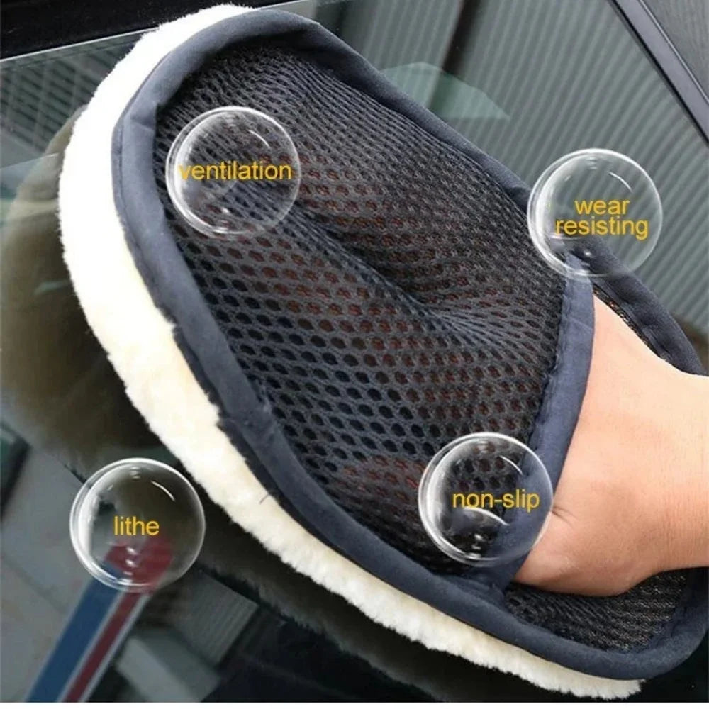Plush Car Washing Gloves