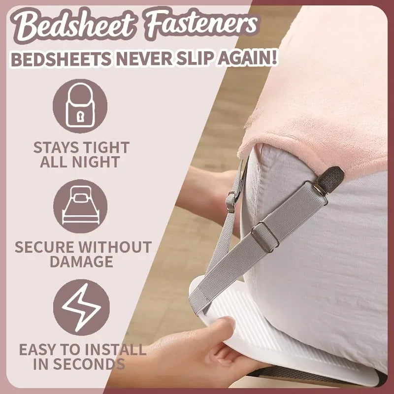 Adjustable Bed Sheet Clips (Set of 4)