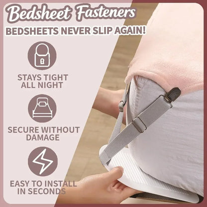Adjustable Bed Sheet Clips (Set of 4)