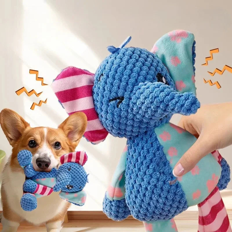 Plush Patchwork Animal Dog Toy