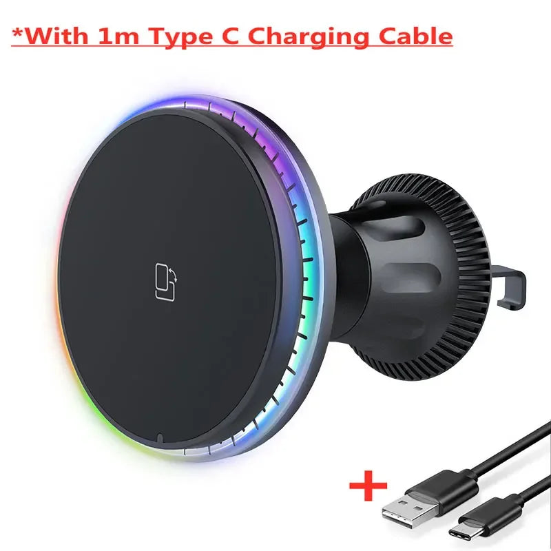 RGB Magnetic Car Wireless Charger