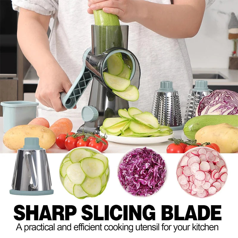 LMETJMA 3-in-1 Rotary Grater