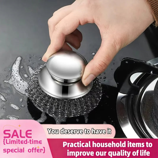 Stainless Steel Pot Scrubber Brush