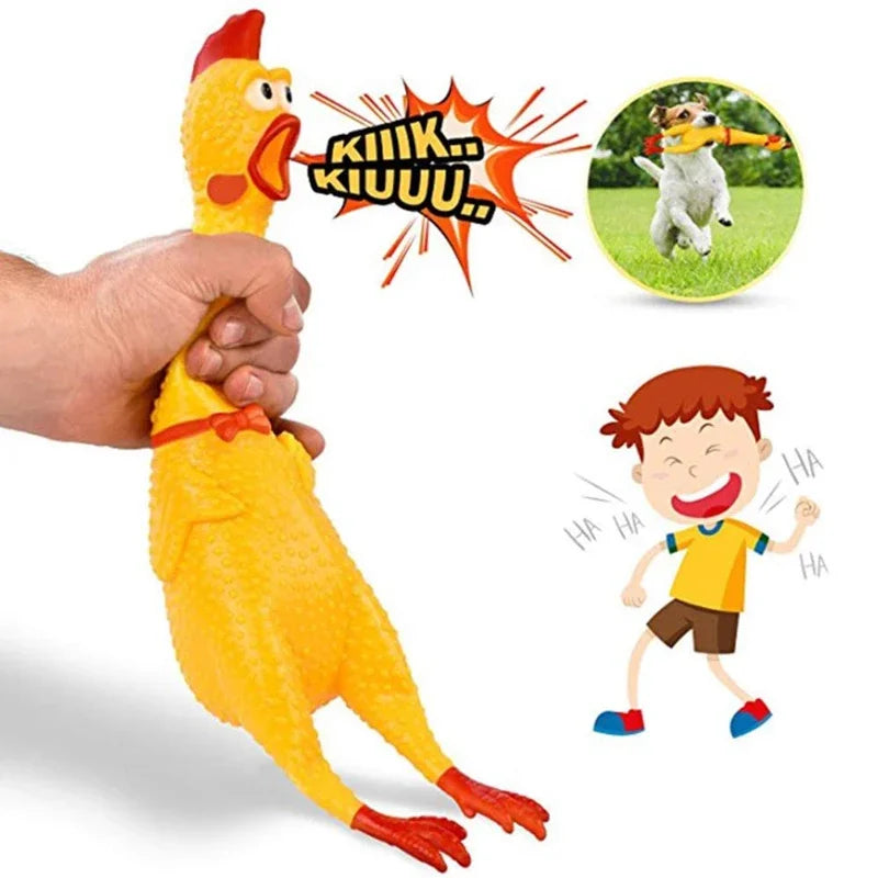 Squeaky Chicken Dog Toy