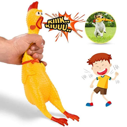 Squeaky Chicken Dog Toy