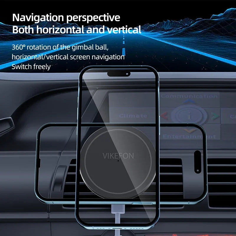 VIKEFON Magnetic Car Charger Mount