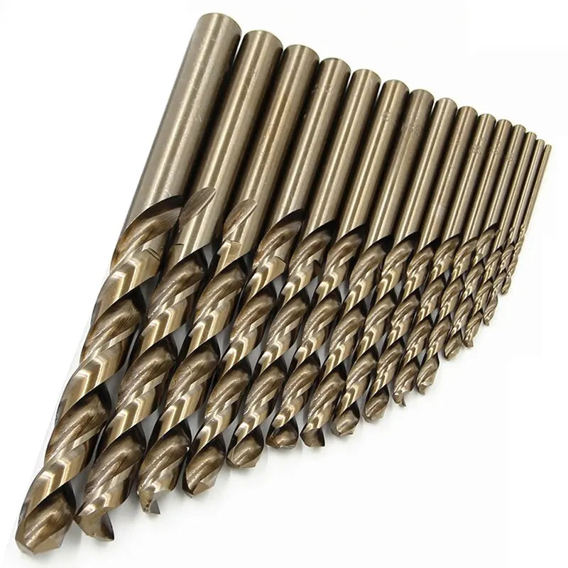15-Piece Cobalt Twist Drill Set