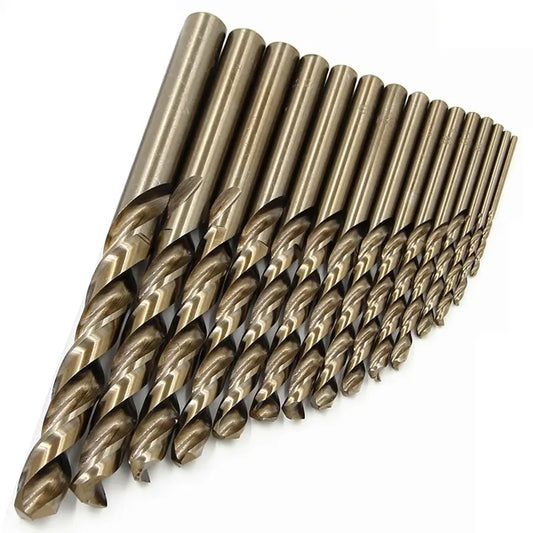 15-Piece Cobalt Twist Drill Set