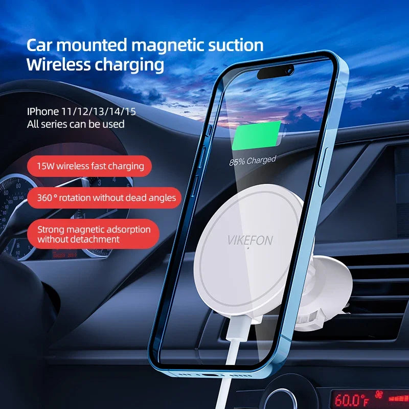 VIKEFON Magnetic Car Charger Mount
