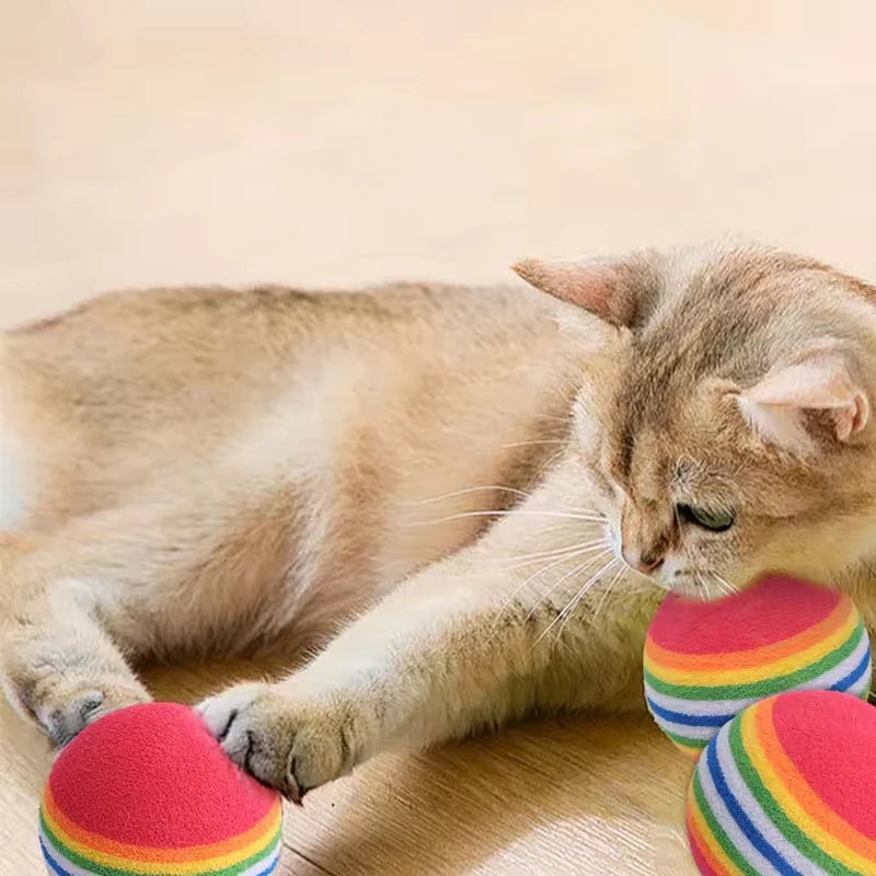 Rainbow EVA Cat & Dog Ball Toys