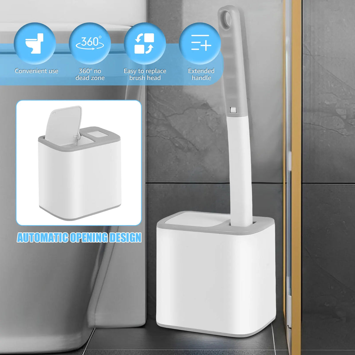 Toilet Brush with Replacement Heads