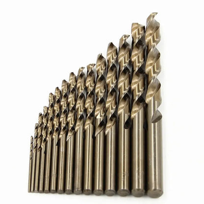 15-Piece Cobalt Twist Drill Set
