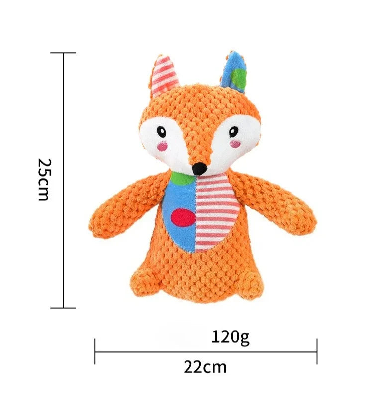 Plush Patchwork Animal Dog Toy