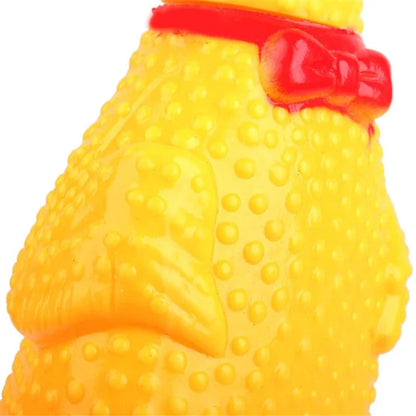 Squeaky Chicken Dog Toy