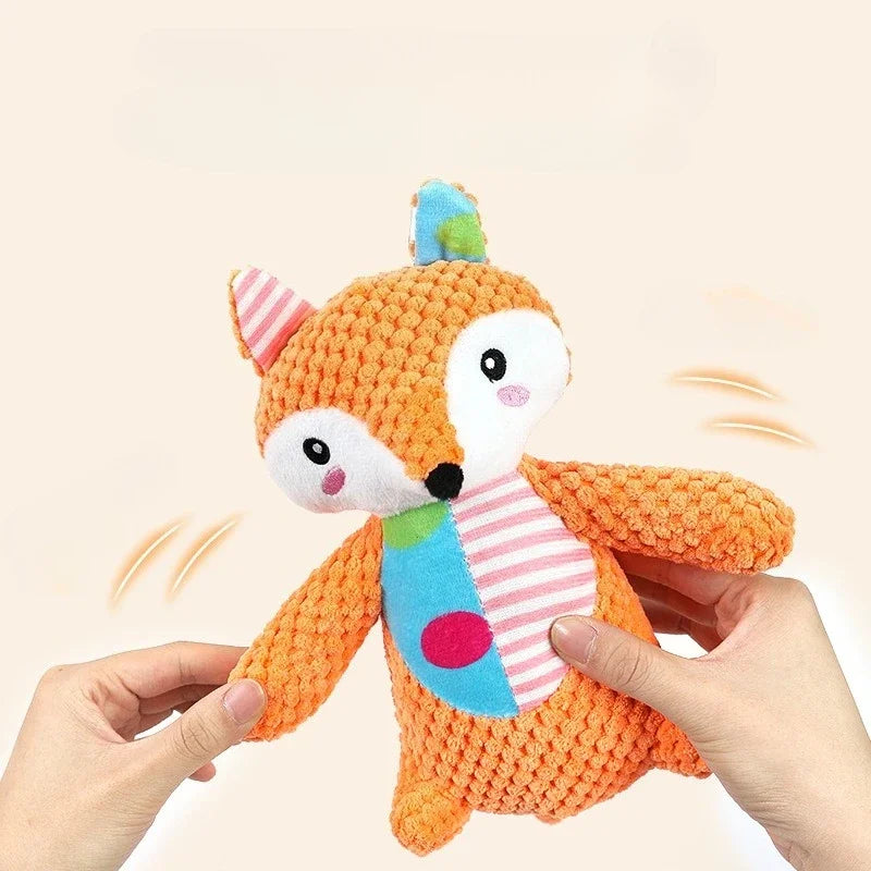 Plush Patchwork Animal Dog Toy