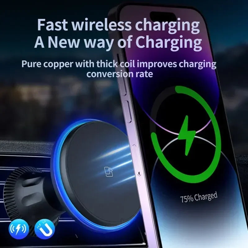 RGB Magnetic Car Wireless Charger