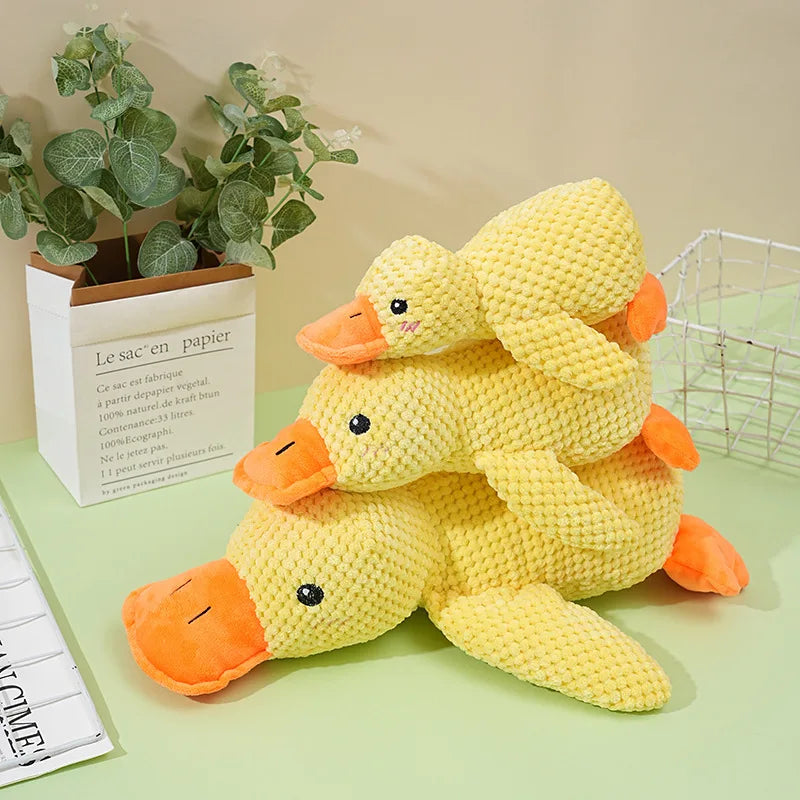 Plush Sleeping Duck Dog Toy