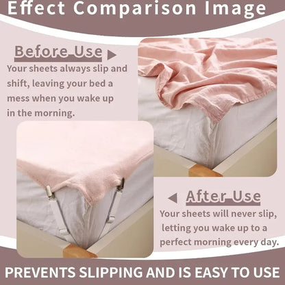 Adjustable Bed Sheet Clips (Set of 4)