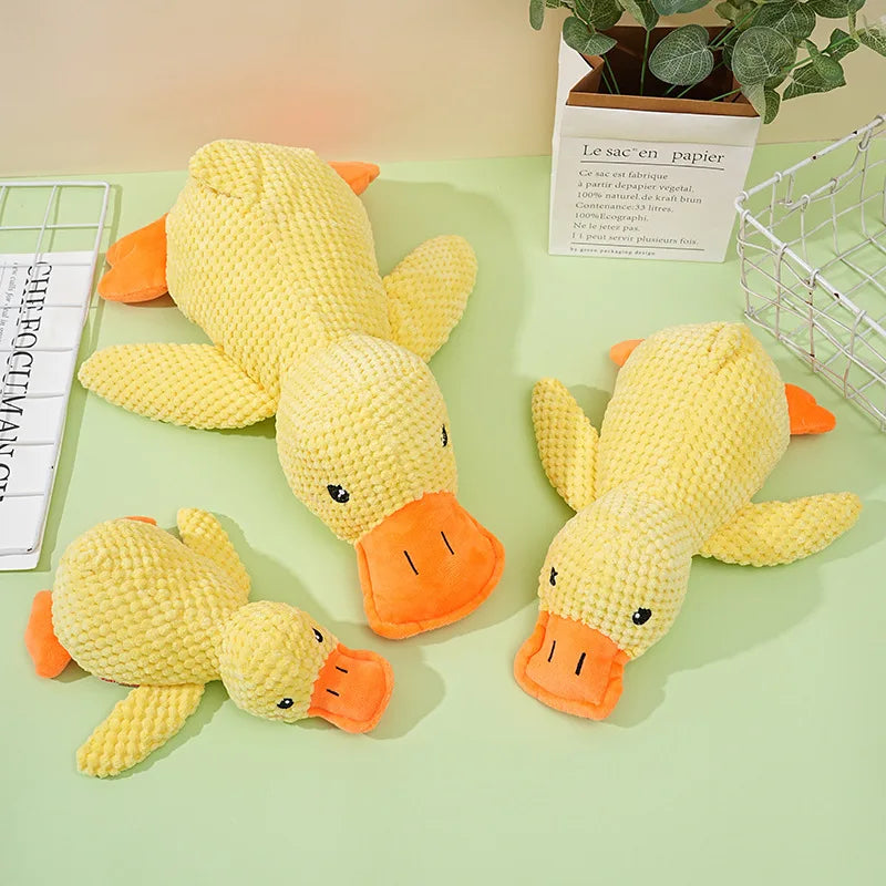 Plush Sleeping Duck Dog Toy