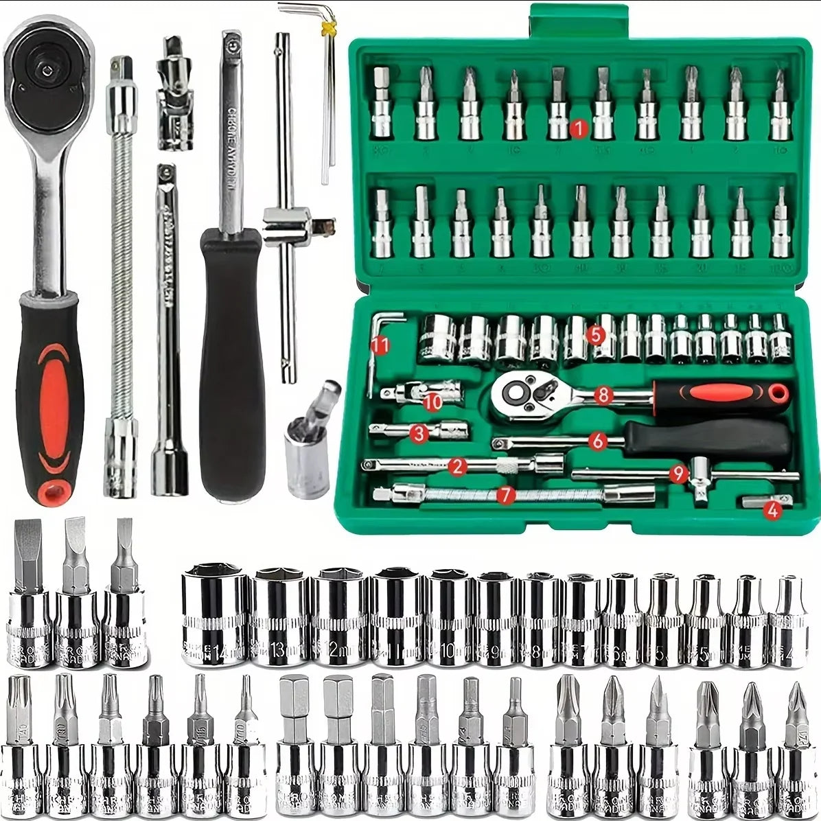 46-Piece Mechanic Tool Kit