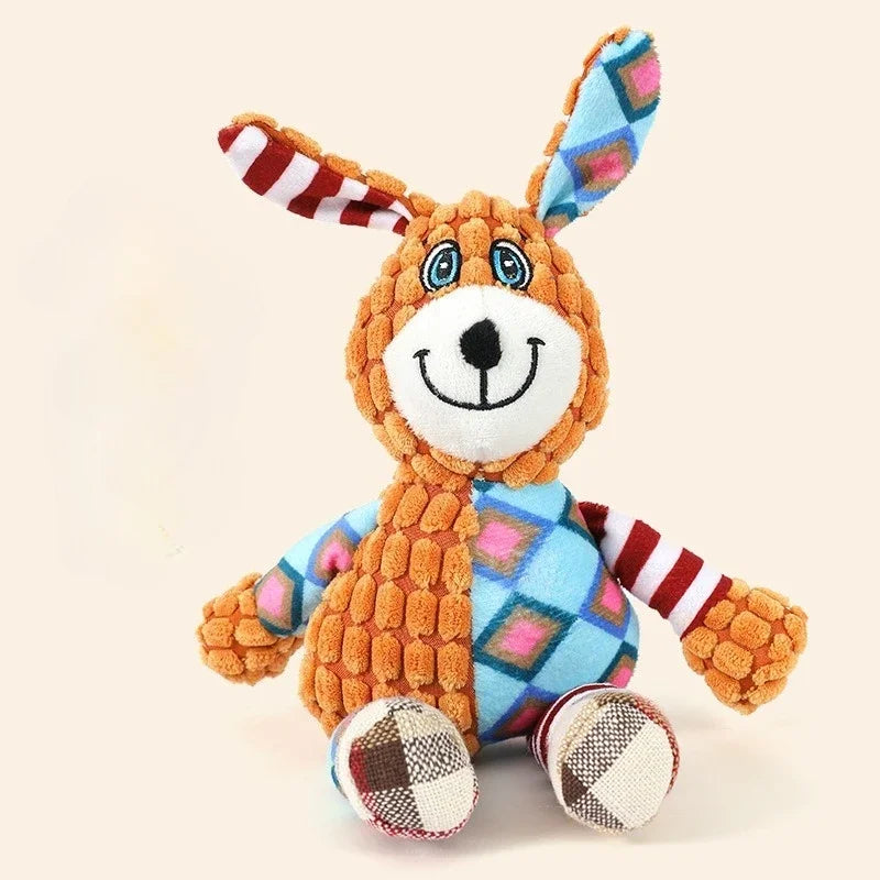 Plush Patchwork Animal Dog Toy