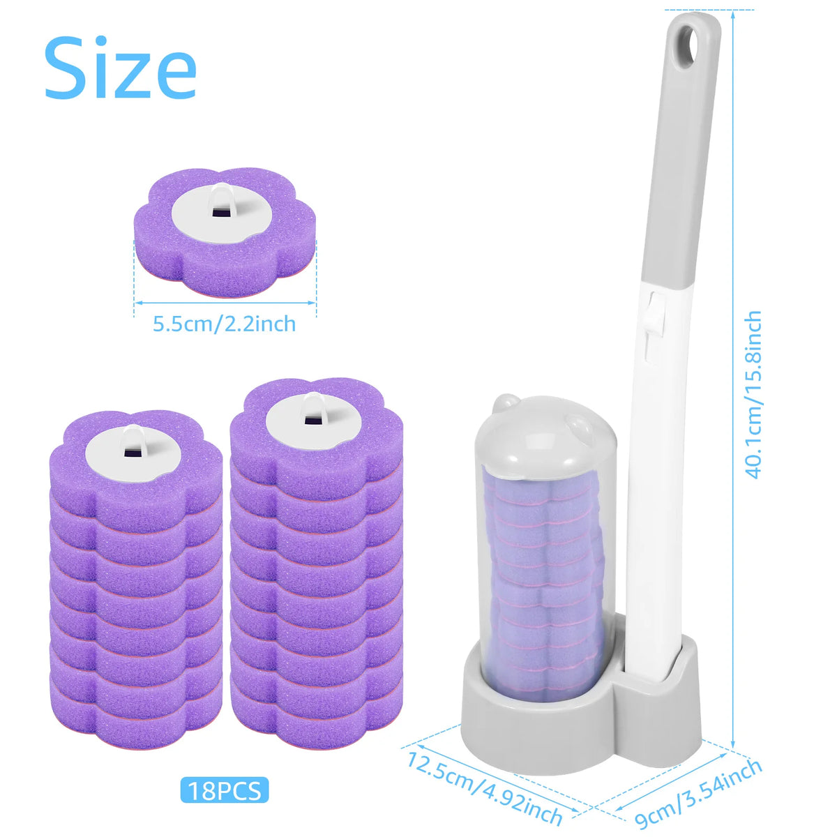 Toilet Brush with Replacement Heads