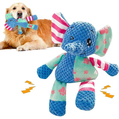 Plush Patchwork Animal Dog Toy